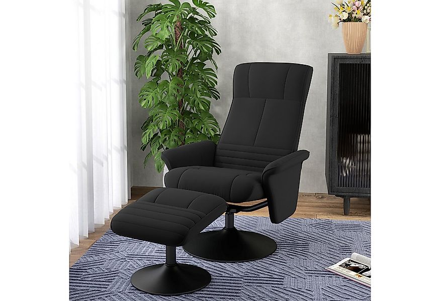 HOMCOM Relaxsessel mit Hocker Drehbarer Liegefunktion (Fernsehsessel, 2-St. günstig online kaufen