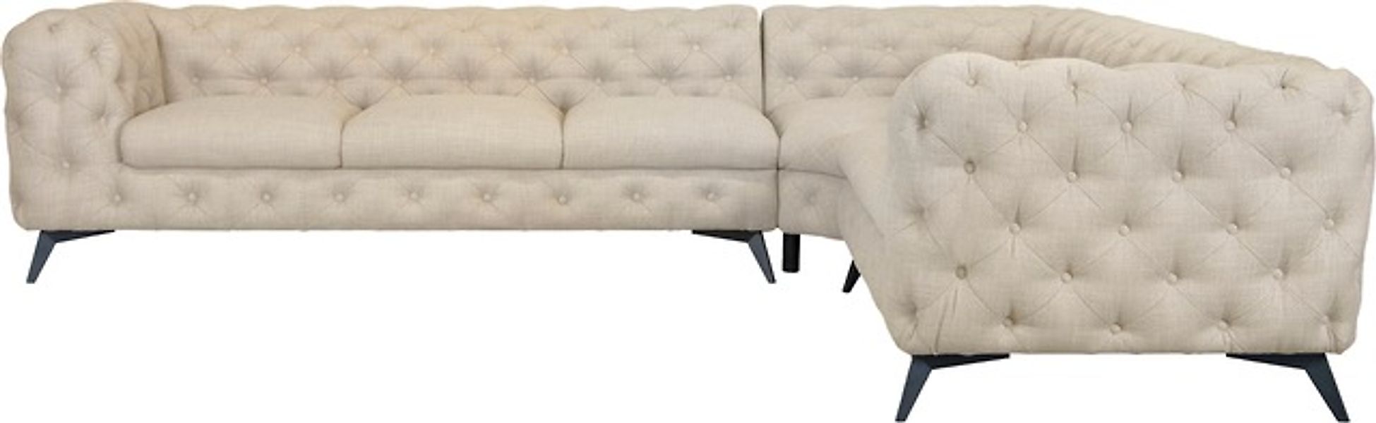 Home affaire Chesterfield-Sofa »Ecksofa GLYNIS L-Form mit Wellenunterfederu günstig online kaufen