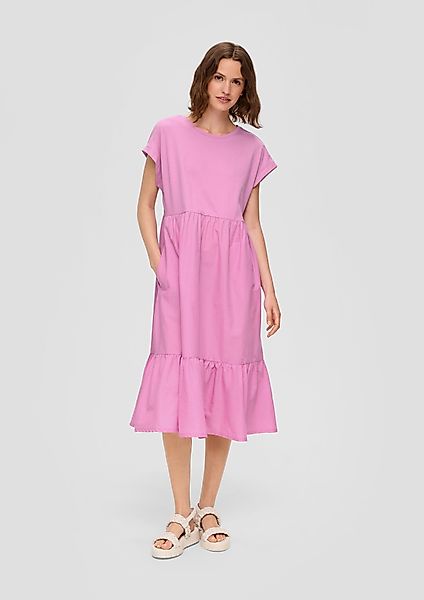 s.Oliver Maxikleid Luftiges Baumwollkleid im Fabricmix günstig online kaufen