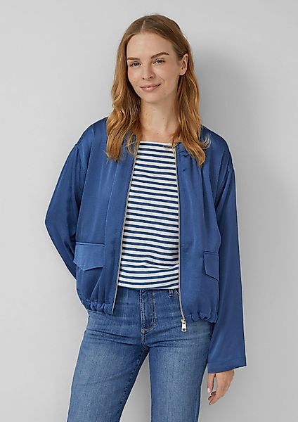 s.Oliver Funktionsjacke Indoor-Blazer Satin-Blouson im Relaxed günstig online kaufen
