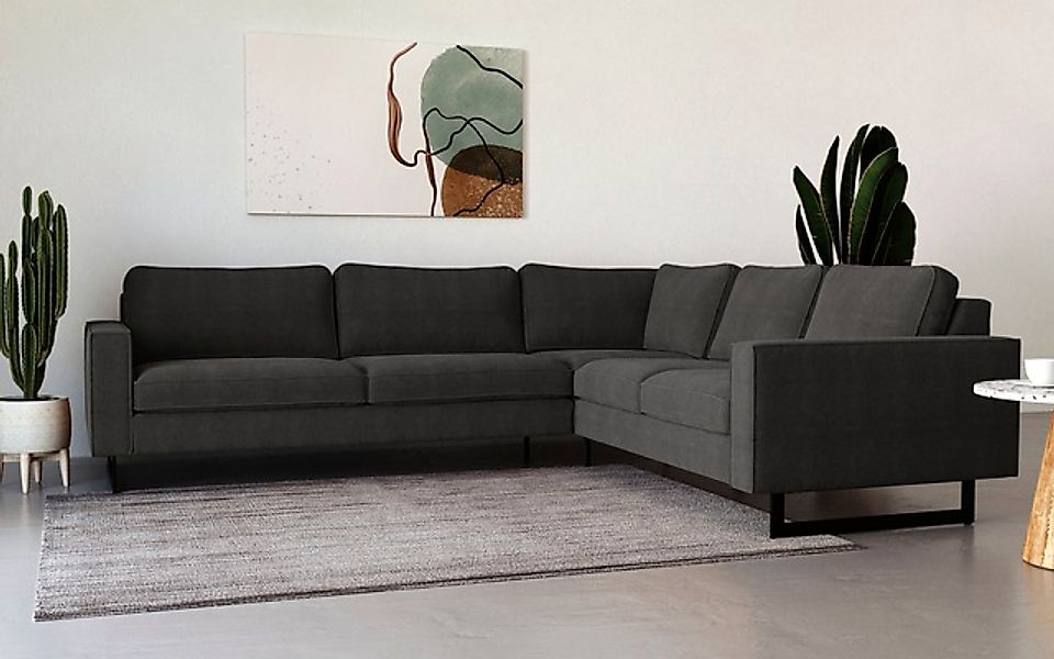 Places of Style Ecksofa »Pinto, XXL, 250/290 cm, langer Schenkel, Ottomane« günstig online kaufen
