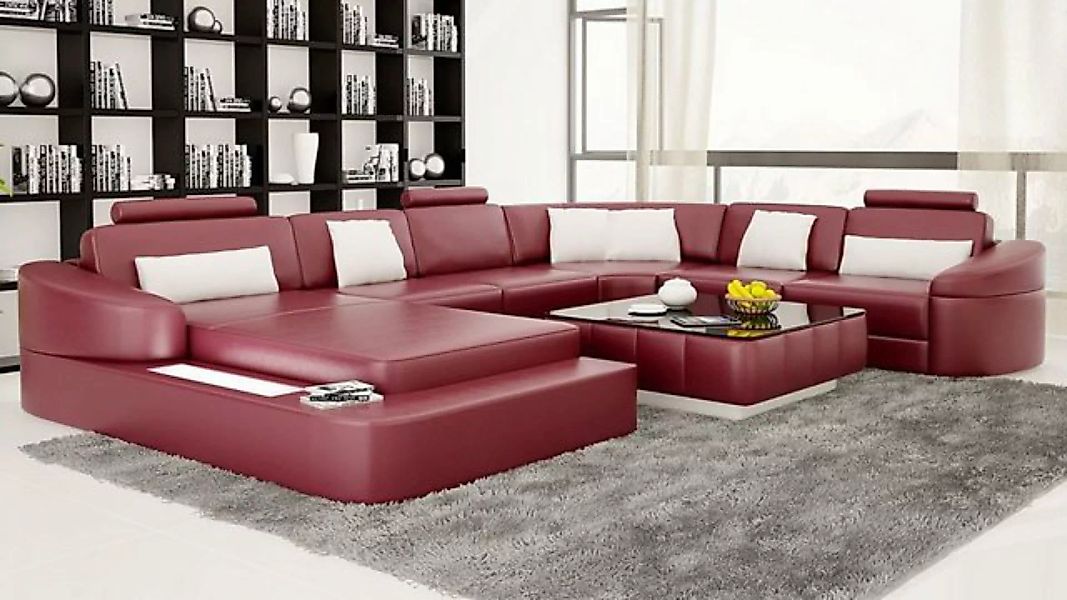 JVmoebel Ecksofa, Leder Modern Couch Wohnlandschaft Ledersofa Sofagarnitur günstig online kaufen