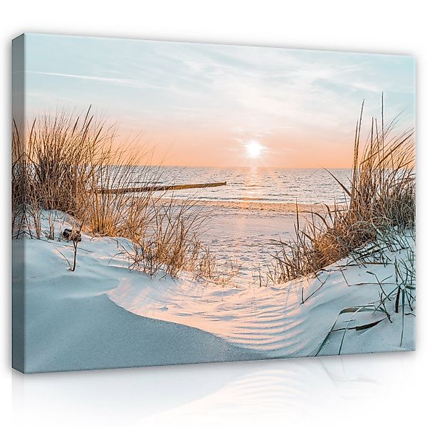 Wallarena Leinwandbild Strand Meer Nordsee Natur günstig online kaufen