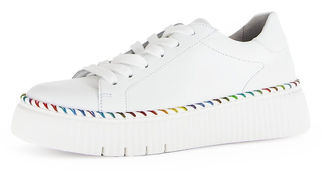 Gabor Plateausneaker, Freizeitschuh, Halbschuh, Schnürschuh mit Kontrast-Ra günstig online kaufen
