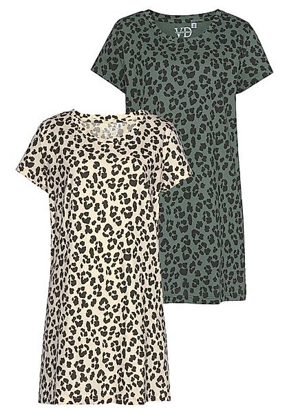 Vivance Dreams Sleepshirt (2er-Pack) mit Leo-Muster günstig online kaufen