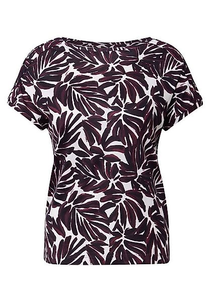 CECIL T-Shirt TOS Medium AOP Cold Shoulder mulberry red günstig online kaufen