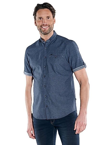 Engbers Kurzarmhemd Herren Kurzarm-Hemd strukturiert, Brilliantblau günstig online kaufen