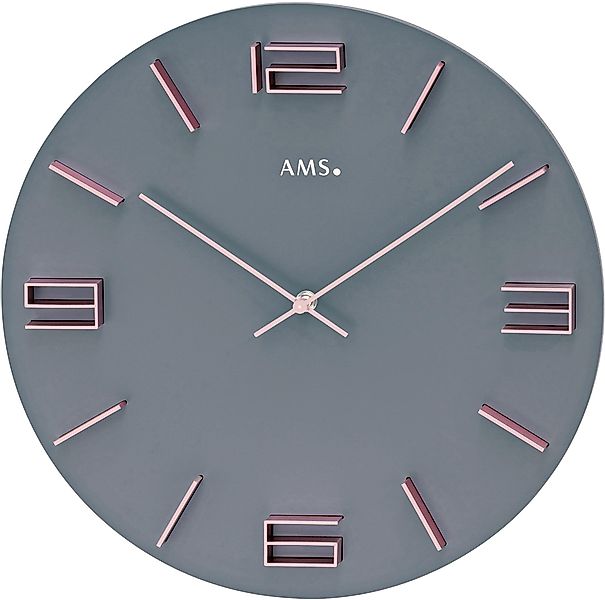 AMS Wanduhr W9590 (Quarzuhr,Holz,Wohnzimmer,Esszimmer,Küche,Arbeitszimmer,B günstig online kaufen