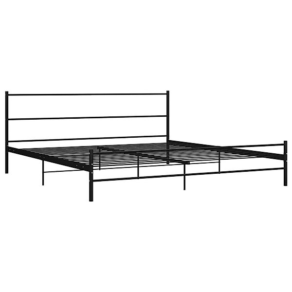 vidaXL Bettgestell Schwarz Metall 200x200 cm Modell 5618460 günstig online kaufen