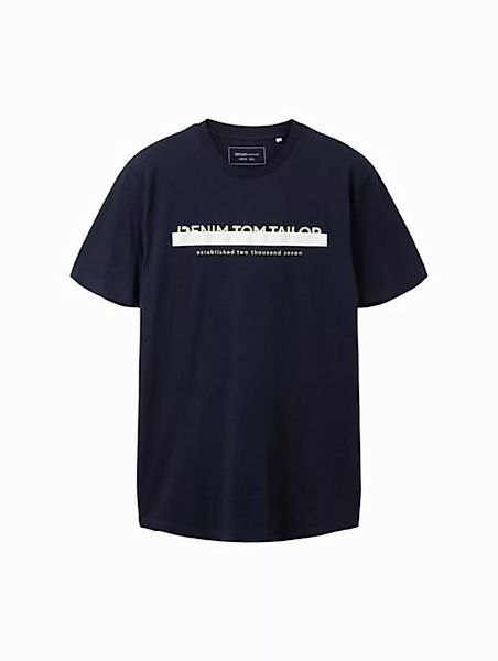 TOM TAILOR Denim T-Shirt mit Logofrontprint günstig online kaufen