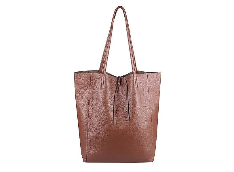 ITALYSHOP24 Schultertasche Made in Italy Damen Premium Leder SHOPPER Tasche günstig online kaufen