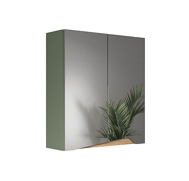 Vicco Badezimmerspiegelschrank Marelle, Grün/Artisan, 60 x 67 cm mit höhenv günstig online kaufen