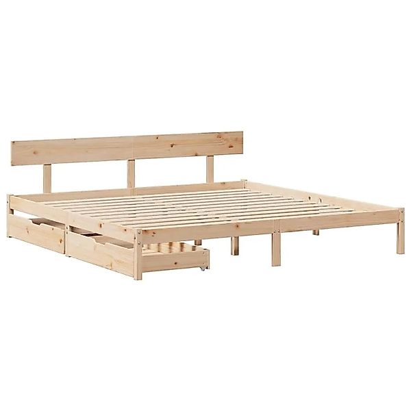 vidaXL Massivholzbett ohne Matratze 200x200 cm Kiefer 3301522 günstig online kaufen