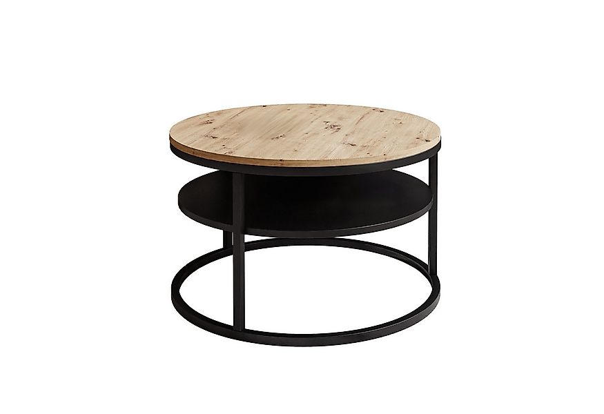 Lookway Couchtisch CIRI SLIM LOFT mit Ablage (1 Tisch), Durchmesser: ⌀ 60 c günstig online kaufen