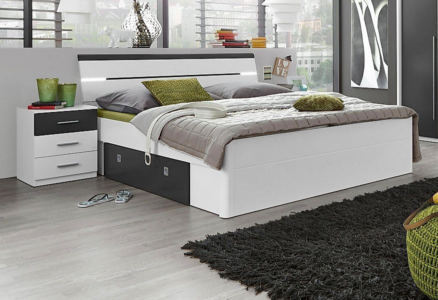 Schlafkontor Stauraumbett Mars Bettanlage inklusive Bettschubkästen und Nac günstig online kaufen