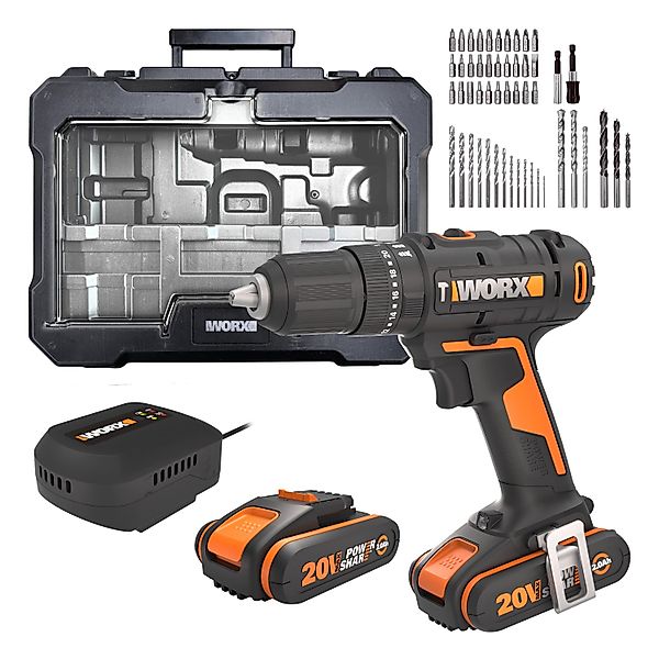 Worx Akku-Schlagbohrschrauber 20 V WX370.2 günstig online kaufen