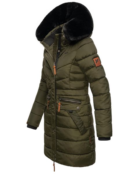 Navahoo Steppmantel "Paula" stylischer Winter Parka m. edlem Fellimitat günstig online kaufen