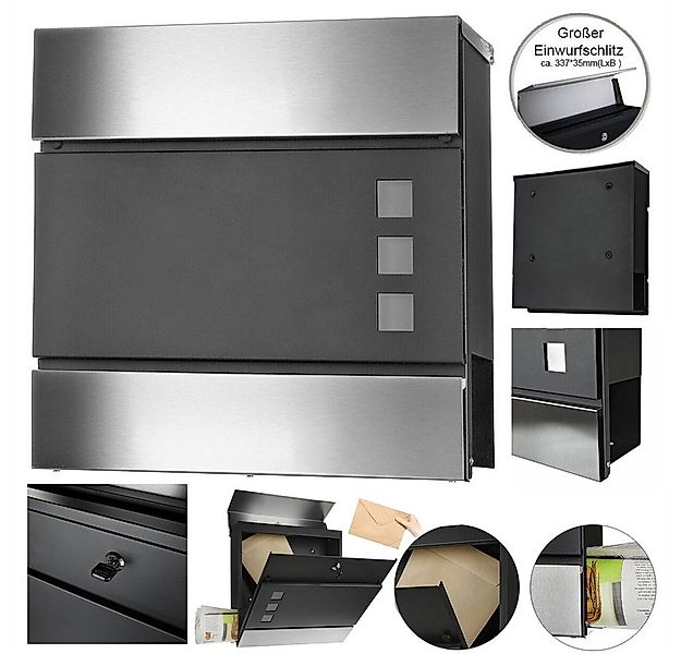 Feel2Home Briefkasten Briefkasten Postkasten Wandbriefkasten Zeitungsfach E günstig online kaufen