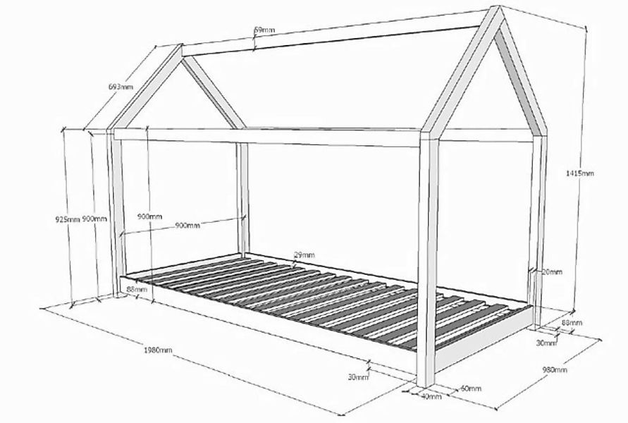 Faizee Möbel Hausbett Hausbett Cabane günstig online kaufen