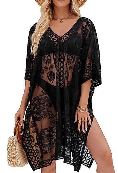 RWEUOQ Kimono Damen Strandkleid Bikini-Überwurf Strandponcho, günstig online kaufen