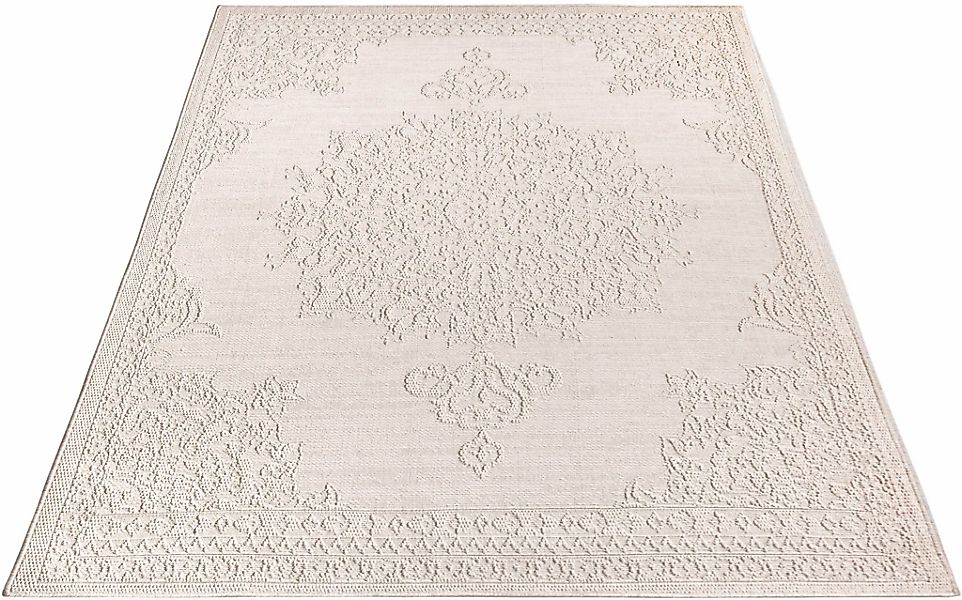 Paco Home Teppich "Rimini 412" rechteckig 4 mm Höhe Flachgewebe, Uni Farben günstig online kaufen