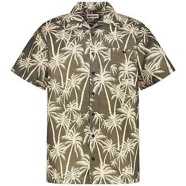 Kamro Freizeithemd mit Allover-Muster Farbe khaki Größe: 3XL günstig online kaufen