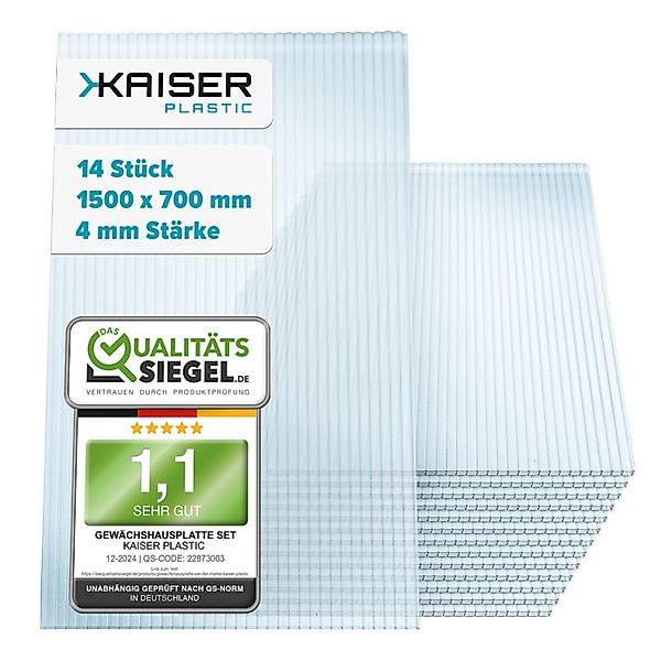 Kaiser plastic Gewächshaus Gewächshausplatten Sets, 4 günstig online kaufen