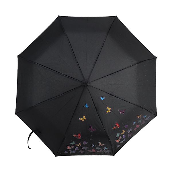 Susino Taschenregenschirm mit farbwechselnde Schmetterlingsmotive ø100cm günstig online kaufen