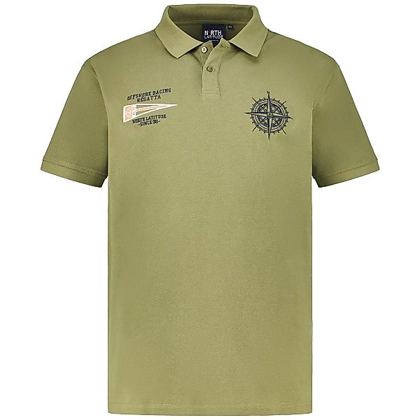 North Poloshirt mit Stickerei Farbe oliv Größe: 4XL günstig online kaufen