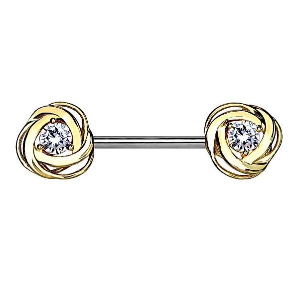 Taffstyle Intimpiercing Nippelpiercing Barbell mit Rosenblüten günstig online kaufen