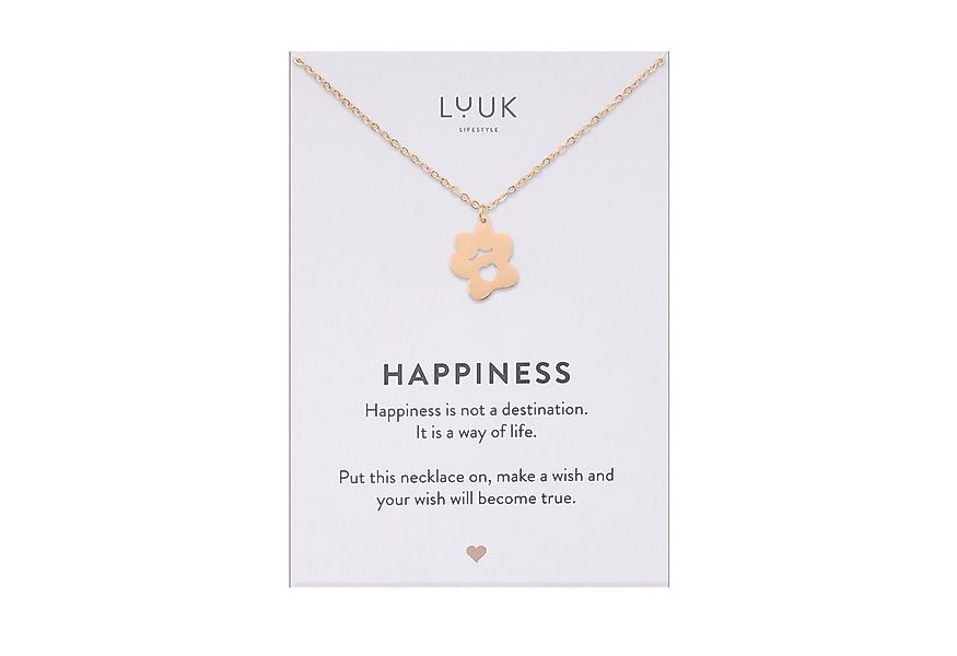 LUUK LIFESTYLE Kette mit Anhänger Hundepfoten, mit HAPPINESS Spruchkarte, n günstig online kaufen