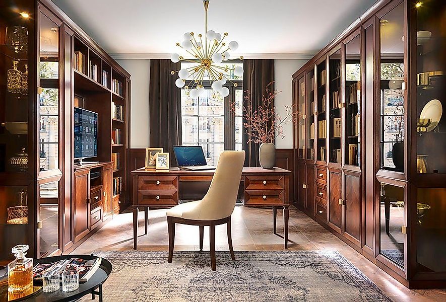 JVmoebel Aktenschrank System Büro Möbel Vitrine Klassischer Holz Schrank Re günstig online kaufen