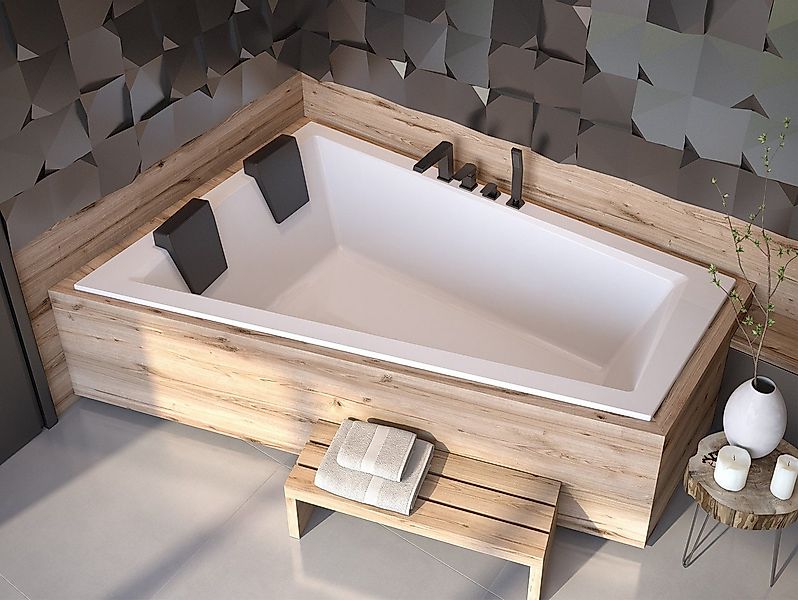 KOLMAN Badewanne Eckbadewanne Intima Slim 180x125, (Links/Rechts), Ablaufga günstig online kaufen