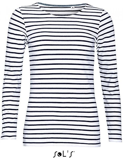 SOLS Langarmshirt Damen Longsleeve Striped T-Shirt günstig online kaufen