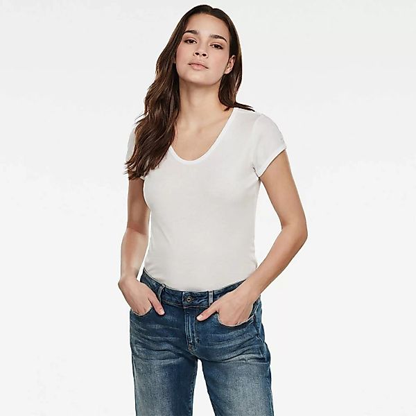 G-star Core Eyben Slim Kurzarm T-shirt S White günstig online kaufen