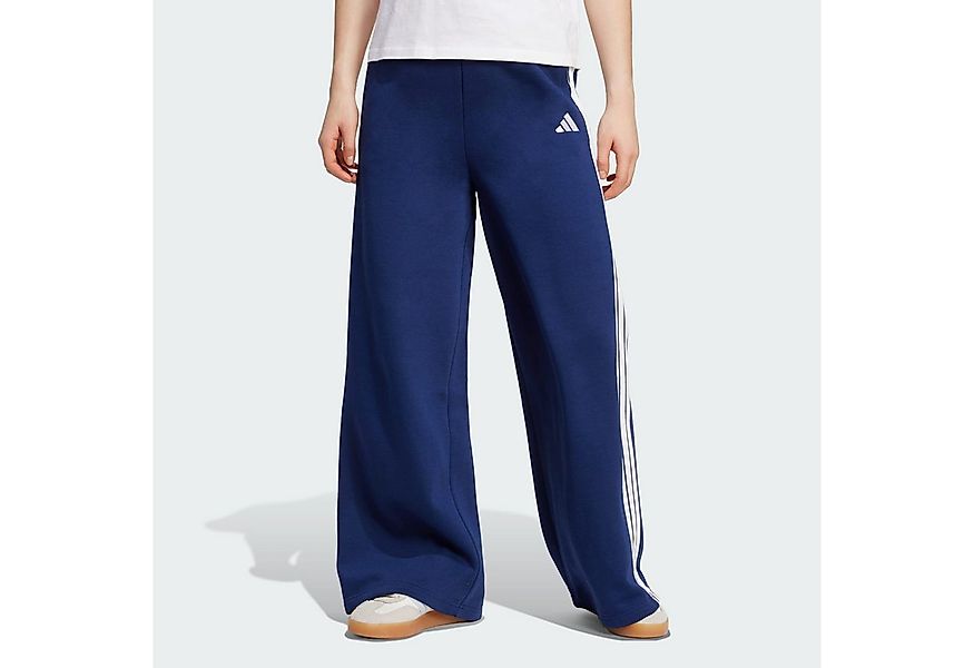 adidas Sportswear Fleecehose ADIDAS 3-STREIFEN FLEECEHOSE, WEIT GESCHNITTEN günstig online kaufen