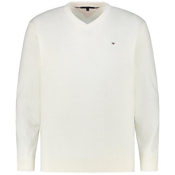 Tommy Hilfiger Pullover aus Baumwolle Farbe cremeweiß Größe: 3XL günstig online kaufen