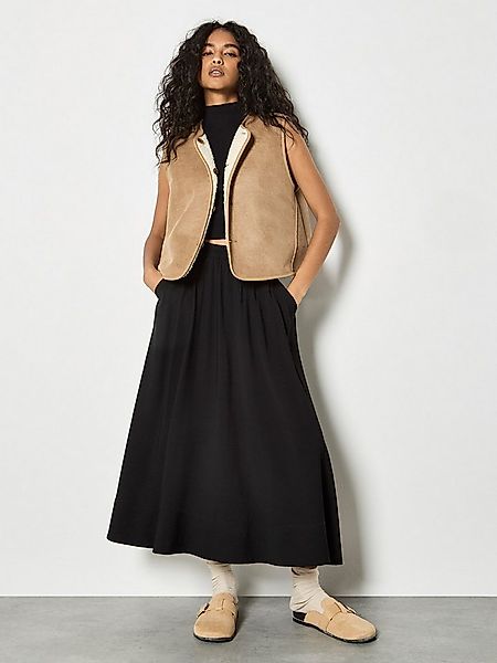 Apricot Midirock A-Linien-Midirock Einfarbig günstig online kaufen