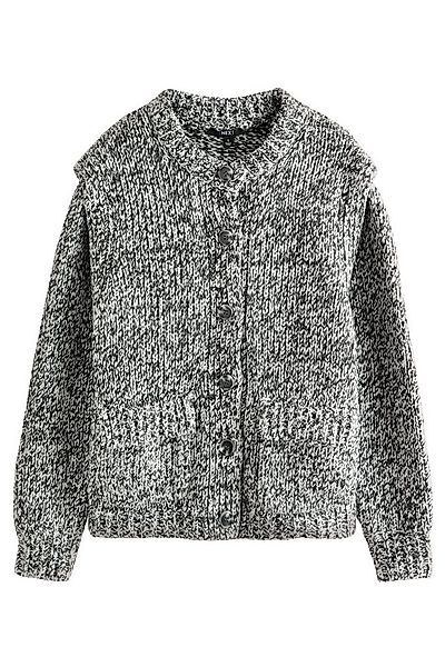 Next Strickjacke Strickjacke mit Twist-Detail und Schulterpolstern (1-tlg) günstig online kaufen