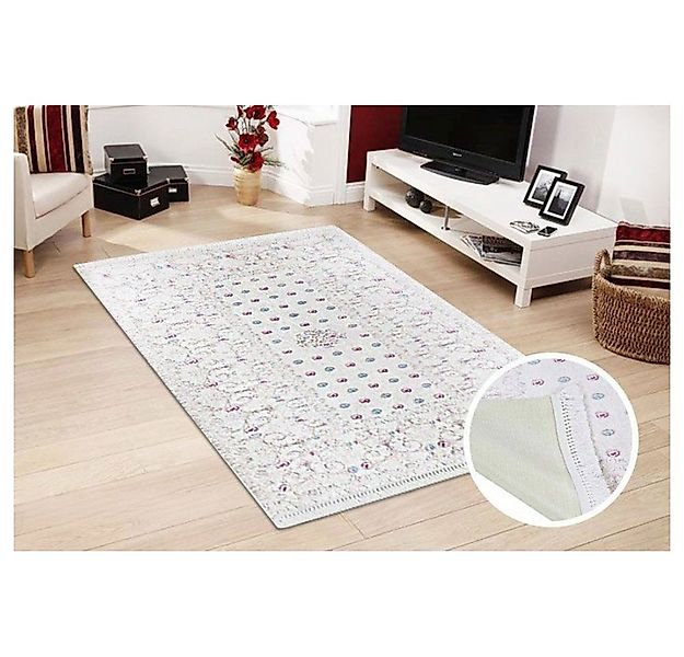 Jungengel Teppich Blumen & Rosen Muster Waschbar 30°C Läufer Teppichläufer günstig online kaufen