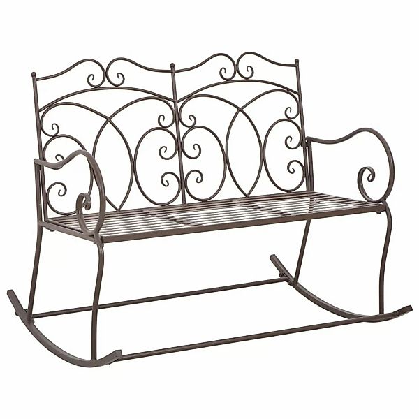 furnicato Gartenbank 104 cm Eisen Antik Braun günstig online kaufen