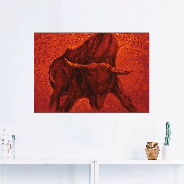Artland Wandbild »Katalanischer Stier«, Wildtiere, (1 St.) günstig online kaufen