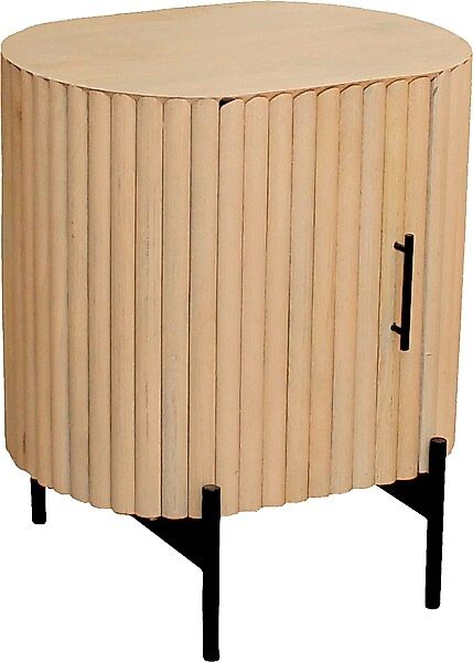 SIT Nachtkommode 1 Stk. tlg. Lamellen-Design im Retro Stil günstig online kaufen