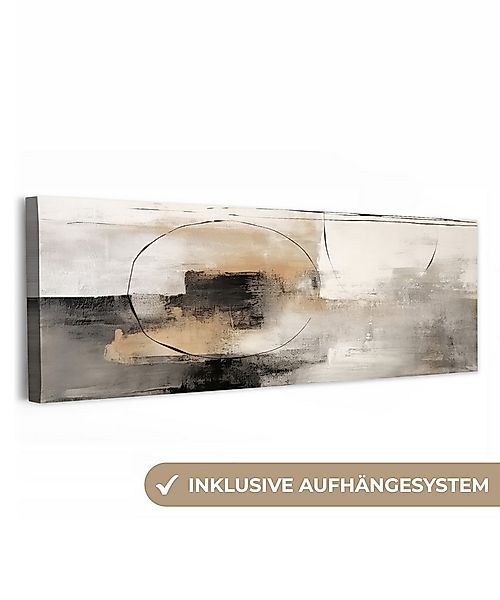 OneMillionCanvasses® Leinwandbild Panorama Kunst - Abstrakt - Grau - Indust günstig online kaufen