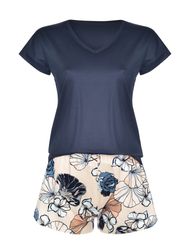 Donna Shorty Schlafanzug mit Blumenmuster (2 günstig online kaufen