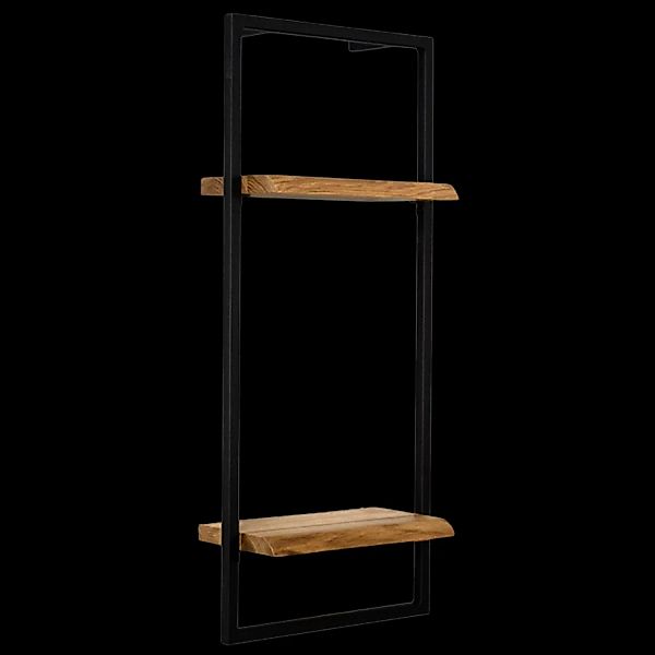 holz4home® Wandregal Natur Eiche mit Metallrahmen günstig online kaufen