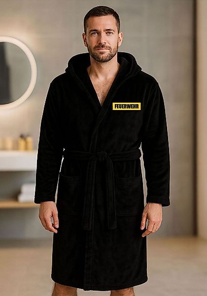 deinshirt Bademantel Feuerwehr Einsatzkräfte, lange Länge, 100% Polyester, günstig online kaufen