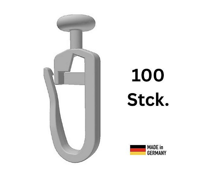 novumfix Gardinengleiter Falten-Gleiter mit Kopf 7mm, weiß für 4mm Innenlau günstig online kaufen