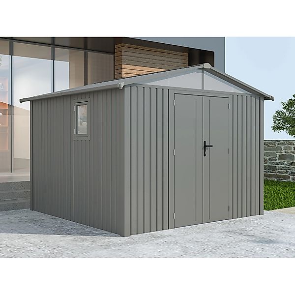 Starline Metall Gerätehaus Modell Trend 7,56 m² Alu Grau günstig online kaufen