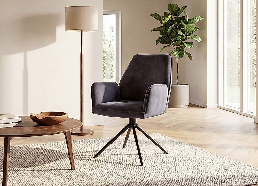 Massivart® Polsterstuhl drehbar, Esszimmerstuhl mit Armlehnen, »Ottawa«, Ve günstig online kaufen